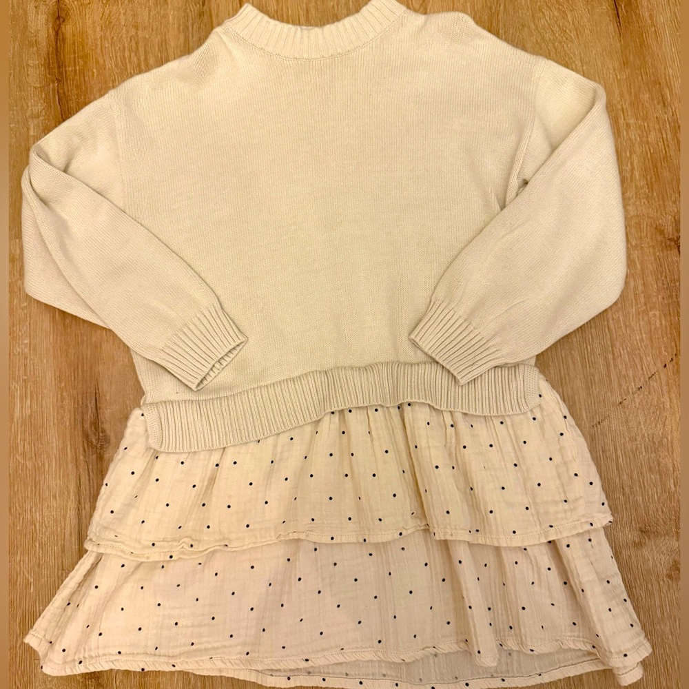 Gap sweater Polka Dot Layered Kids Dress L